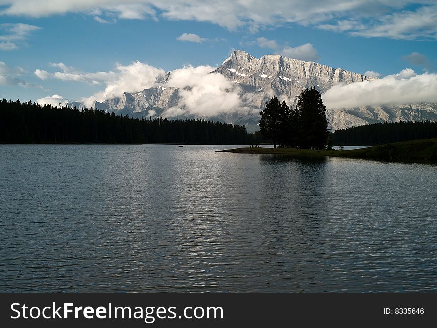 Lake Minnewanka in Banff National Park, Alberta, Canada