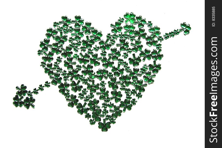 St Patrick's Day Heart with arrow