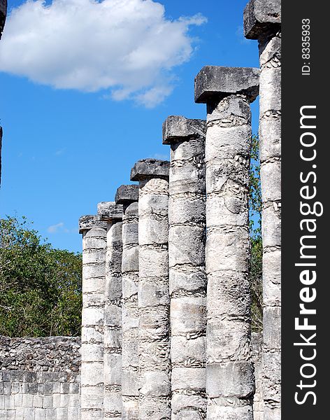 Pre-Columbian ruined city of the Maya civilization in the state of YucatÃ¡n, Mexico. Pre-Columbian ruined city of the Maya civilization in the state of YucatÃ¡n, Mexico