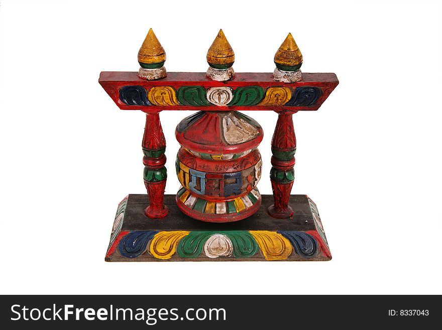 Tibetan handicrafts,wooden praying wheel