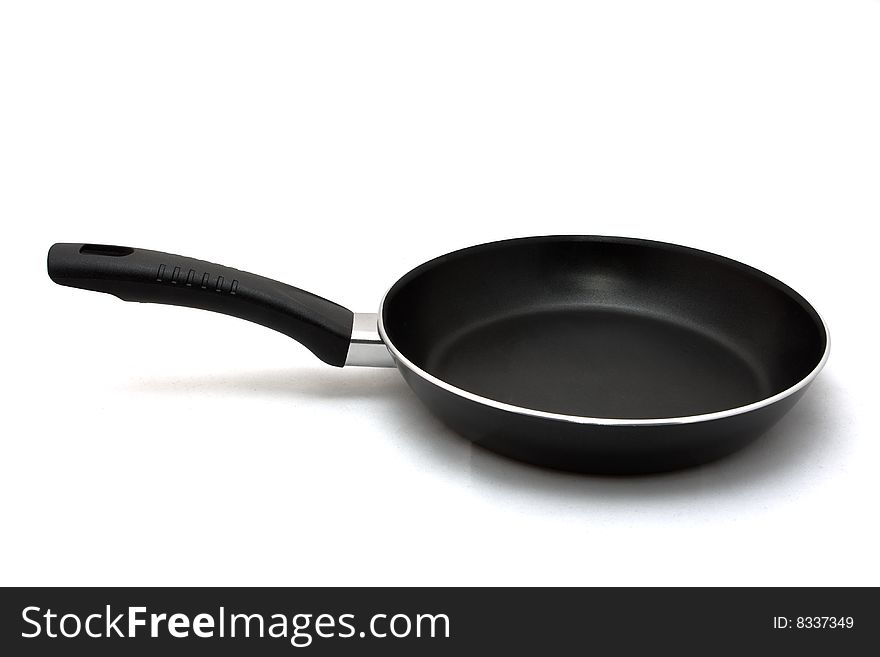 Black griddle isolated on white background