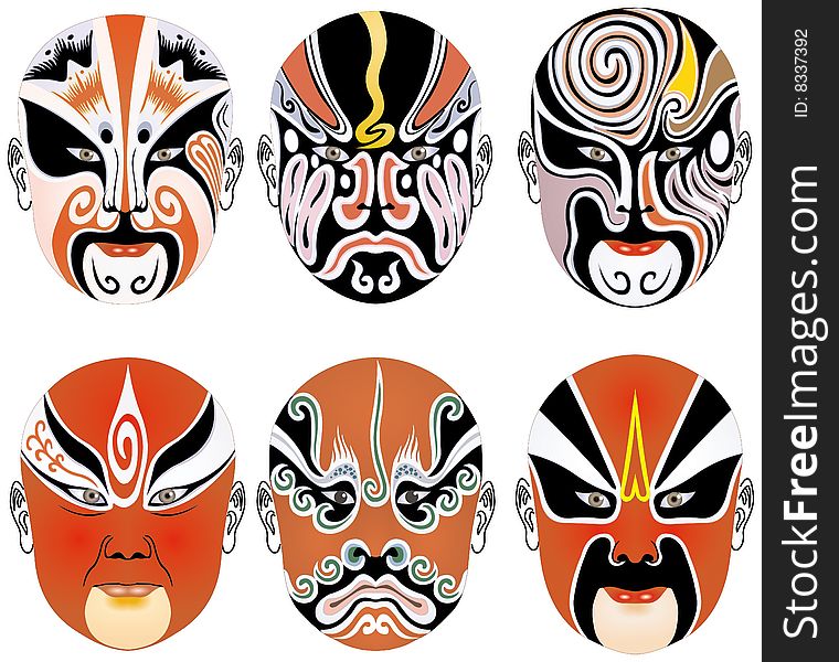 Traditional Peking Opera Masks