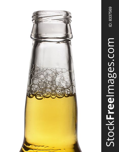 Beer bottleneck isolated on white background