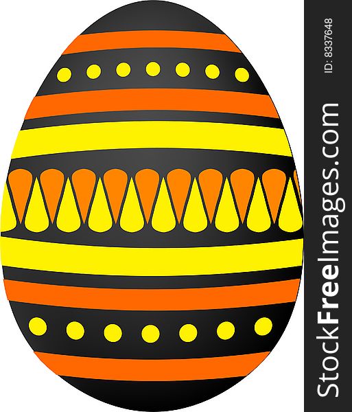One easter Egg isolated on white. One easter Egg isolated on white