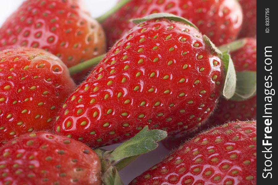 The Fresh strawberry close-up