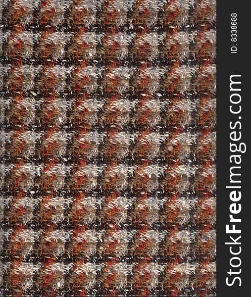 Background of brown chequered textile
