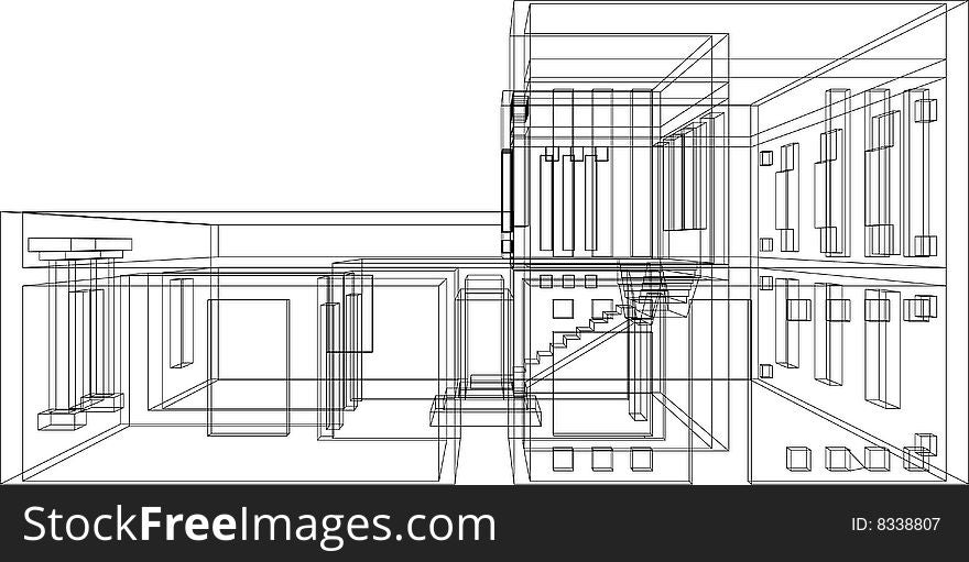 Draft view of the building. House for one family. Draft view of the building. House for one family.