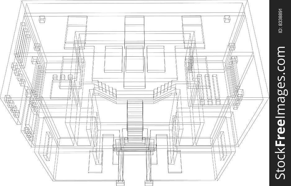 Draft view of the building. House for one family. Draft view of the building. House for one family.
