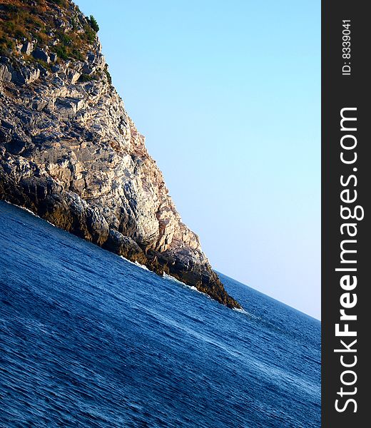 A good image of a glimpse of the Porto Venere gulf in Liguria. A good image of a glimpse of the Porto Venere gulf in Liguria