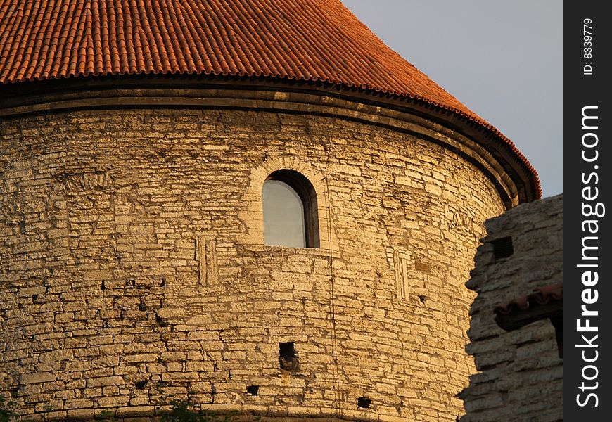 Medieval tower detail in the Old Town of Tallinn