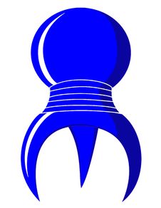 Blue 3 Legged Spherical Symbol Royalty Free Stock Photography Blue 3 Legged Spherical Symbol Royalty Free Stock Photography