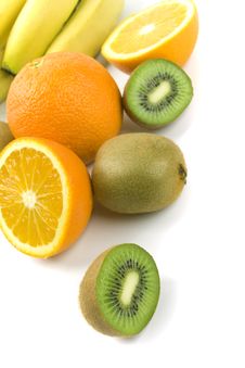 Kiwi, Oranges And Bananas Royalty Free Stock Image Kiwi, Oranges And Bananas Royalty Free Stock Image