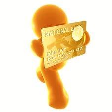 Endorsing  Credit Card Royalty Free Stock Image