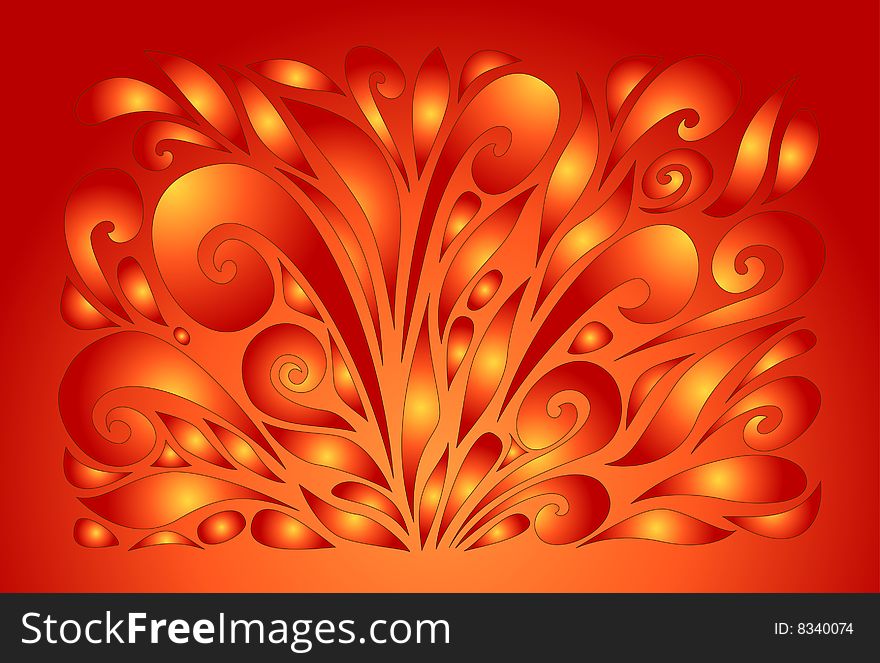 Abstract stylization of the fireworks. Abstract stylization of the fireworks