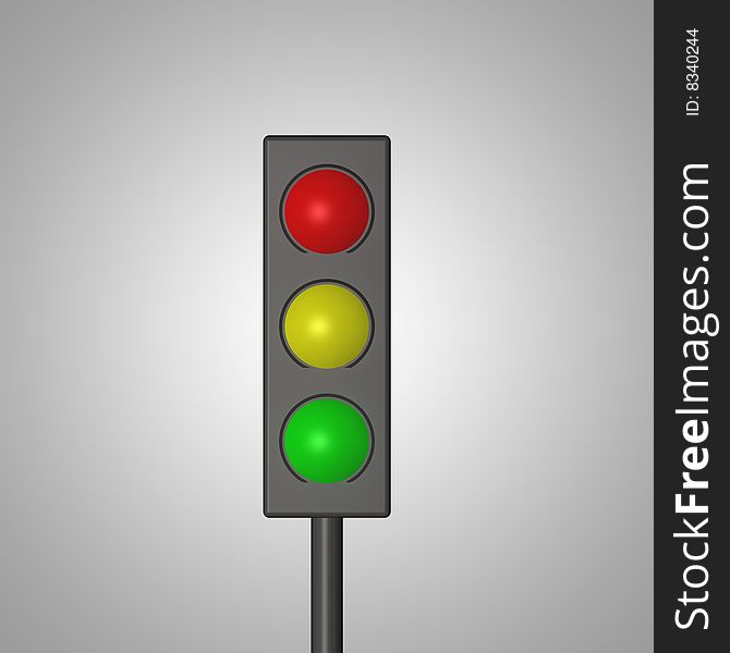 Illustration of a traffic light