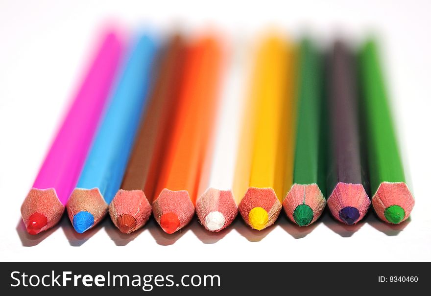 Set of colored pencils