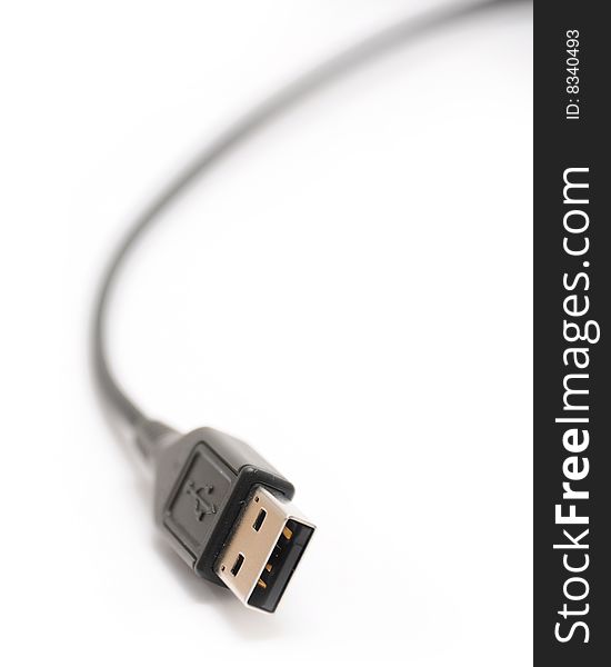 USB connector against white background