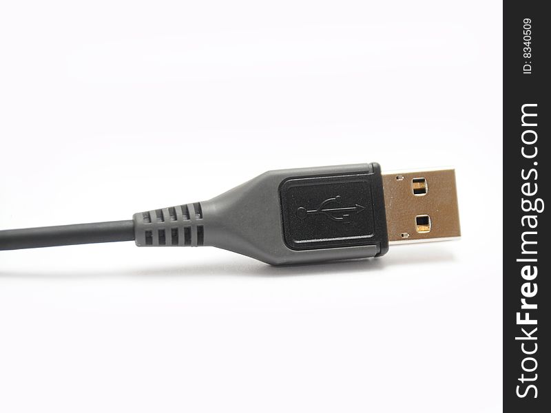 USB connector against white background