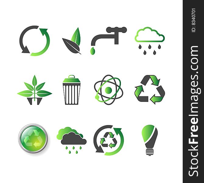 Set of 12 environmental designer elements graphics and icons. Set of 12 environmental designer elements graphics and icons