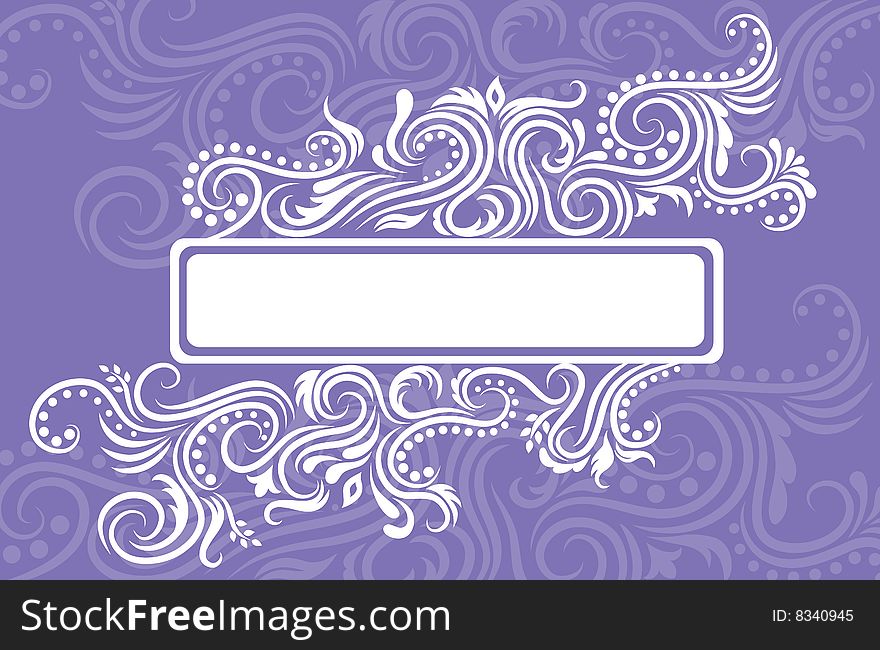 Banner on the violet background template with pattern. Banner on the violet background template with pattern.