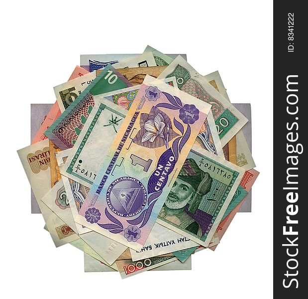 Currencies From Around The World, Paper Banknotes.