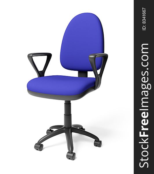 Blue office armchair