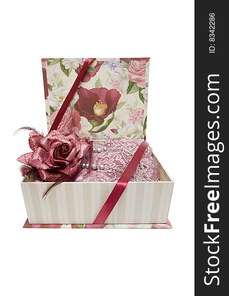 Gift box with woman s underwear