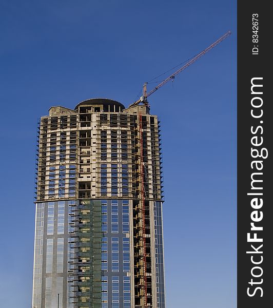 Cranes And Building Construction Of A Skyscraper