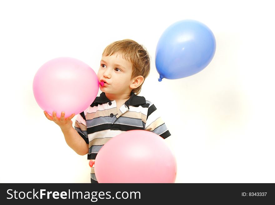 Toddler With Balloons