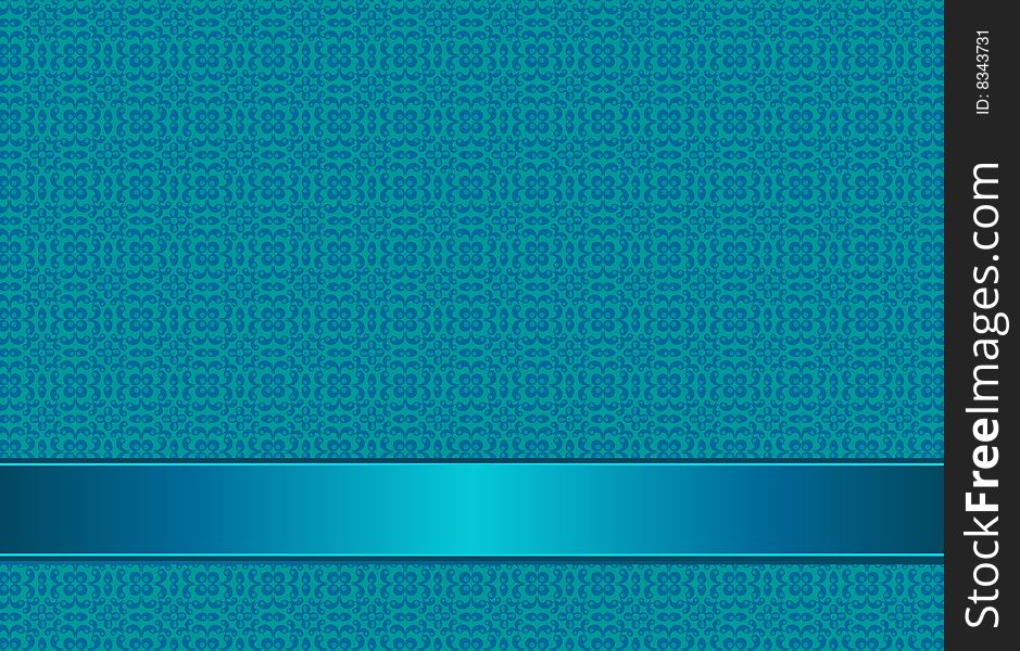 Ribbon Blue And Background