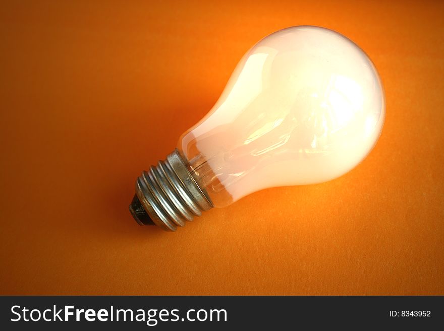 The image of a shone electric bulb. The image of a shone electric bulb.