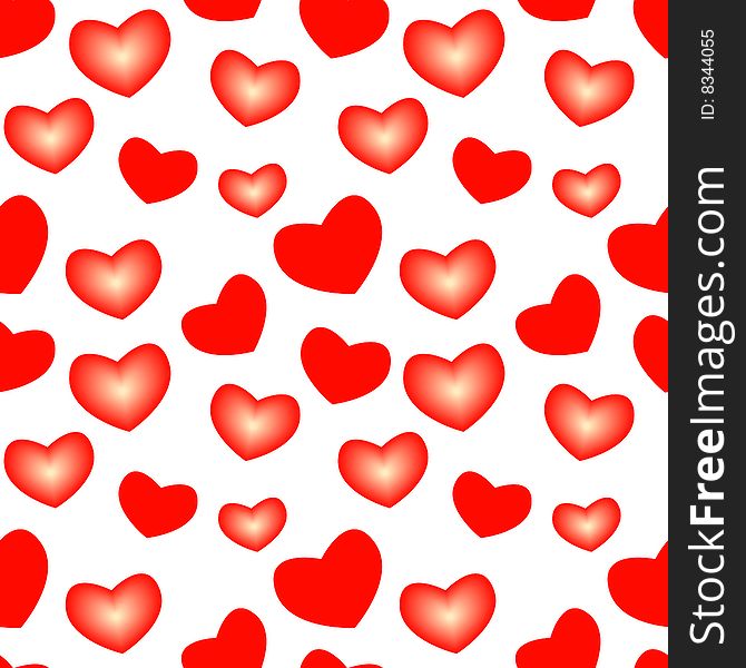 Seamlessly vector wallpaper valentine with hearts. Seamlessly vector wallpaper valentine with hearts