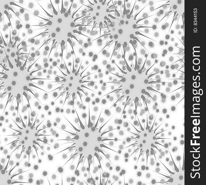 Seamless dandelion pattern on white. Seamless dandelion pattern on white