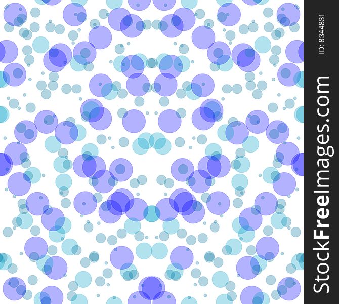 Seamless wallpaper pattern with round blue design. Seamless wallpaper pattern with round blue design