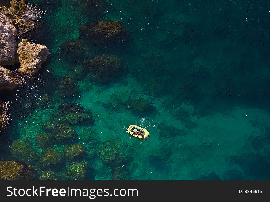 The view from the high cliffs on the sea. The view from the high cliffs on the sea