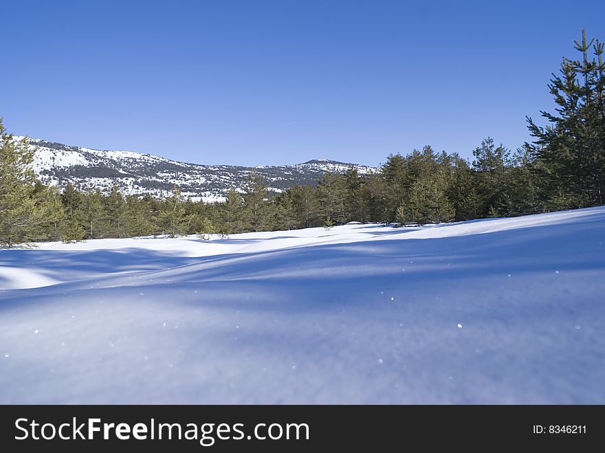 Landscape in the south of Alps during winter (French Riviera). Landscape in the south of Alps during winter (French Riviera)