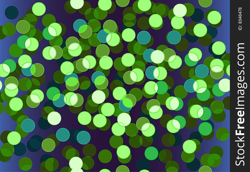 Night lights in green colors