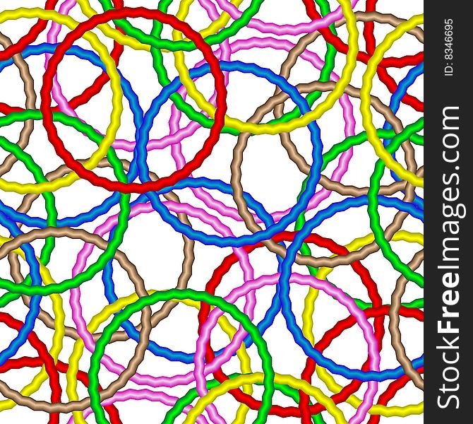 Seamless vector texture with vivid rings. Seamless vector texture with vivid rings