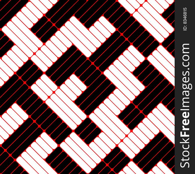 Seamless black and white tile pattern. Seamless black and white tile pattern