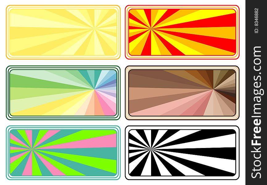 Vector banners of colorful collections. Vector banners of colorful collections
