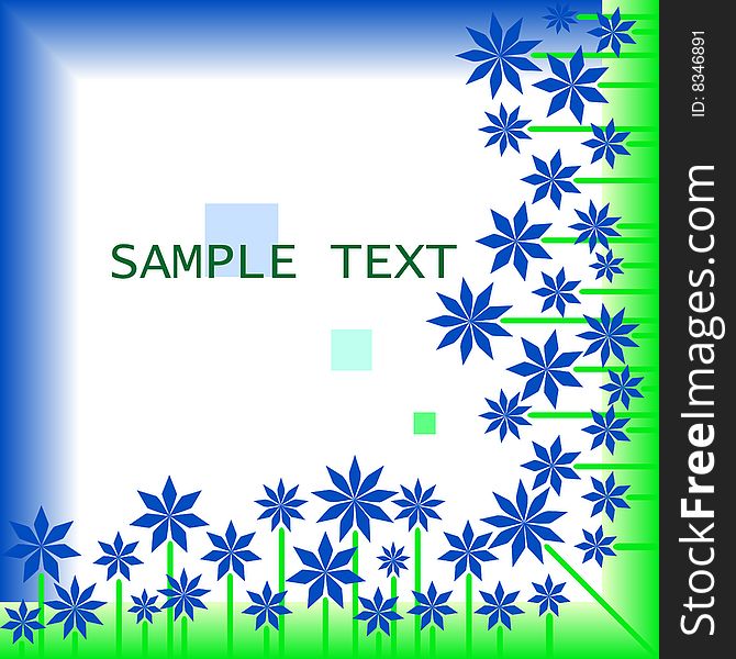 Floral Pattern With Text Field