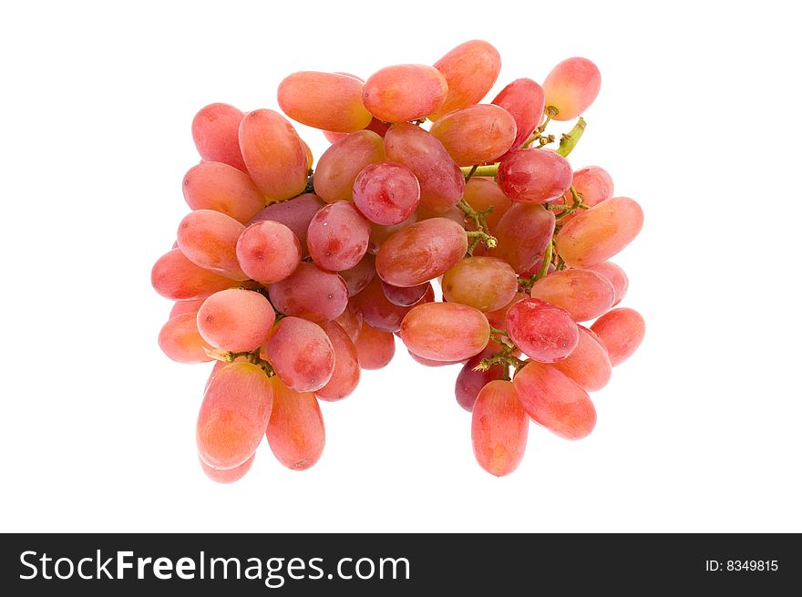 Cluster of grapes isolated on a white background