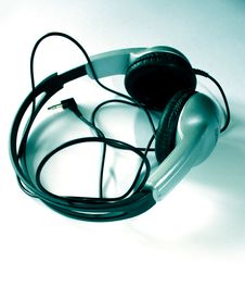 Ear-phones On A White Background Stock Images