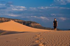 Hiking Coral Pink Sand Dunes Stock Images Hiking Coral Pink Sand Dunes Stock Images