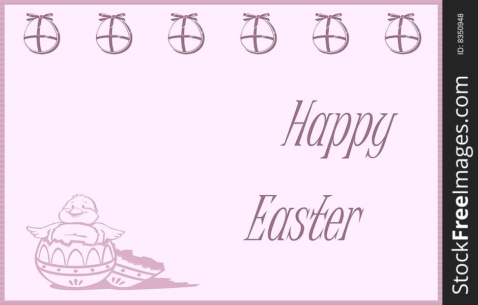 A pretty image for layouts of easter cards in a pink background. A pretty image for layouts of easter cards in a pink background