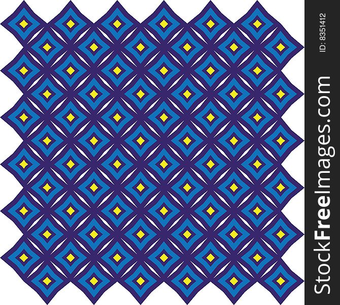 Vector. Star Based Abstract Tile Pattern 9