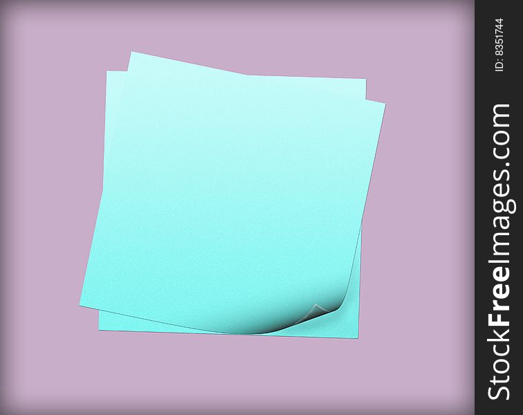 Post-it reminder. Blank paper for notes. Post-it reminder. Blank paper for notes.