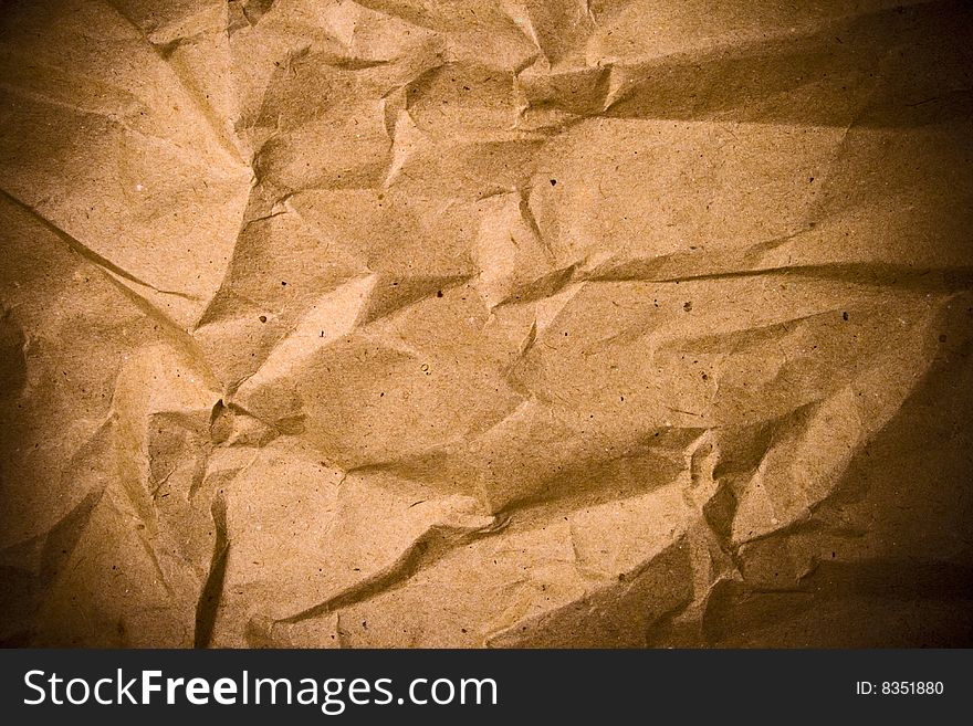 Old grunge crumpled paper background. Old grunge crumpled paper background