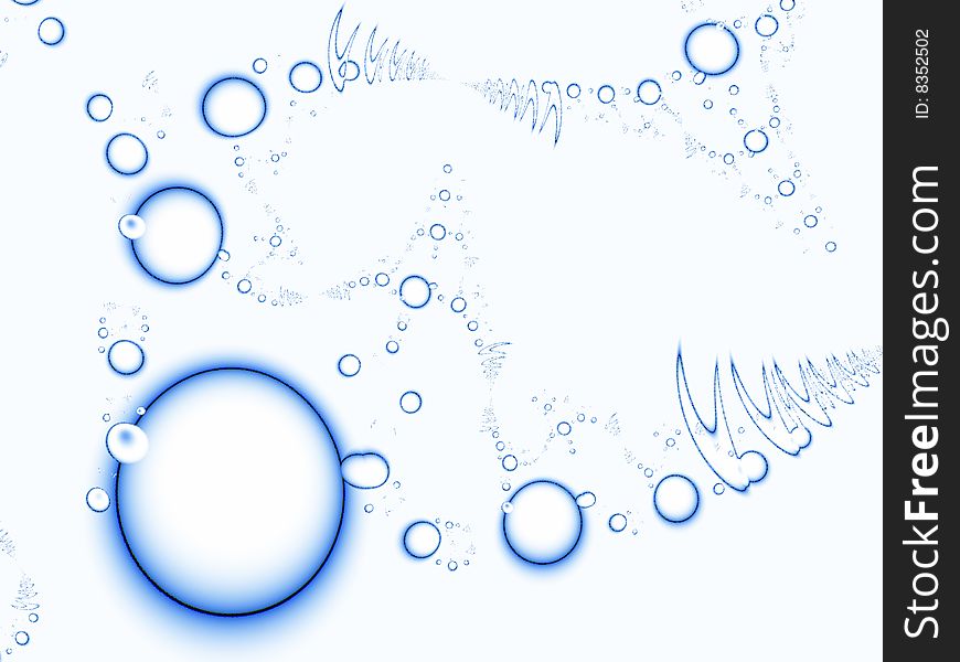 Abstract water splash. Fractal illustration