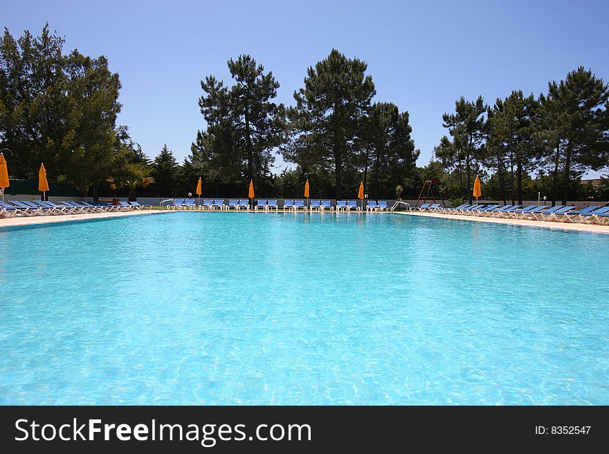 Pool in a luxury hotel